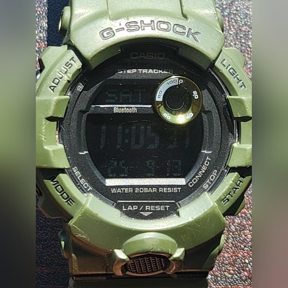 Casio G-Shock GBD800-1 Green Digital Watch Tested Shock Resistant Bluetooth - Picture 1 of 4